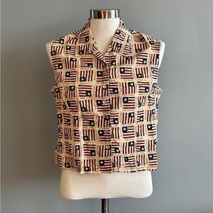 America Patterned Sleeveless Top